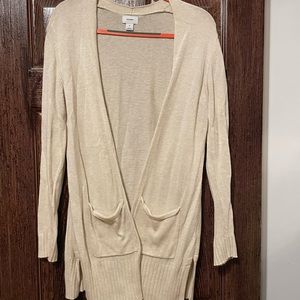 Old Navy Cream Open Front Cardigan